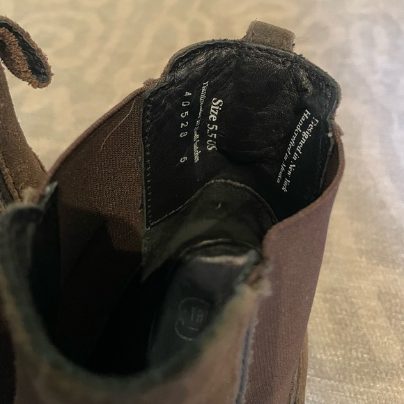 Thursday Boot Company Duchess dark olive brown suede chelsea boots Size 5.5 - Picture 5 of 11